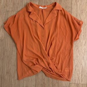 All in Favor Nordstrom Faux Wrap Blouse
